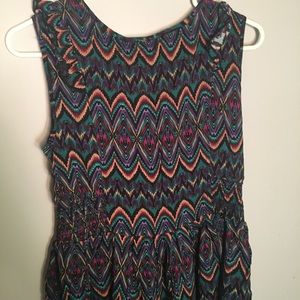 Skater dress with zipper front